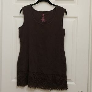 Torrid lace trimmed tank top